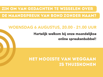 Spreukenbabbel<br>woensdag 6 augustus