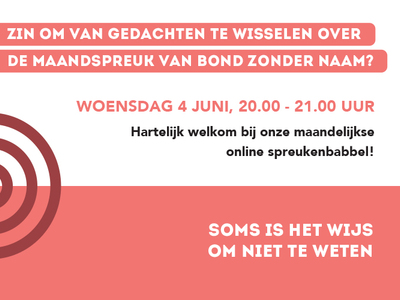 Spreukenbabbel<br>woensdag 4 juni