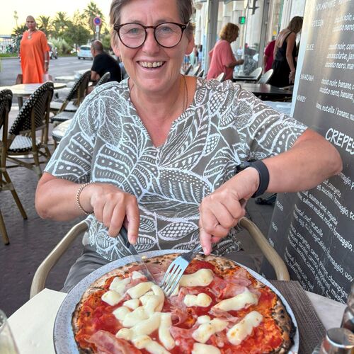 Eindelijk nog eens een écht lekkere glutenvrije pizza. Ik was zoooo content! - Nancy