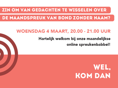 Spreukenbabbel<br> woensdag 4 maart