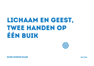 Lichaam en geest, twee handen op één buik