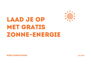 Laad je op met gratis zonne-energie